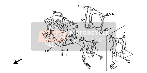 12100KZR600, Cilindro Comp., Honda, 0